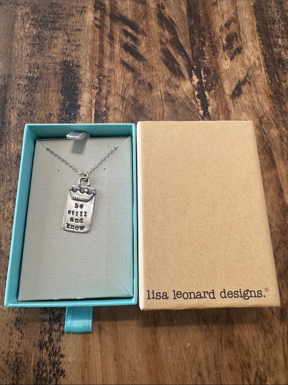 Lisa Leonard Silver 'Be Still And Know' Pendant Necklace - Silver